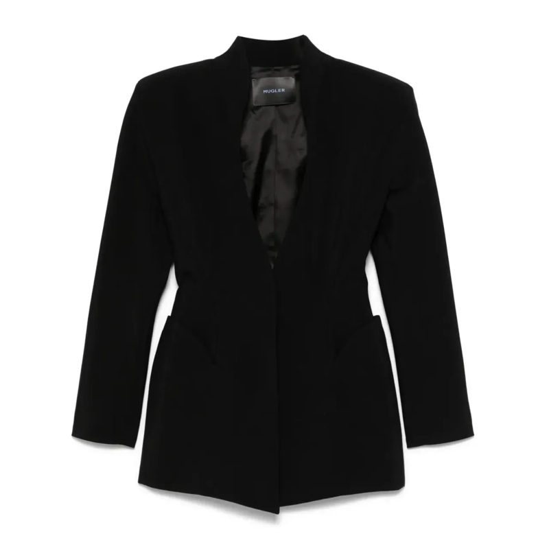 Mugler Veste de transition Show Sculptural Jacket Black schwarz