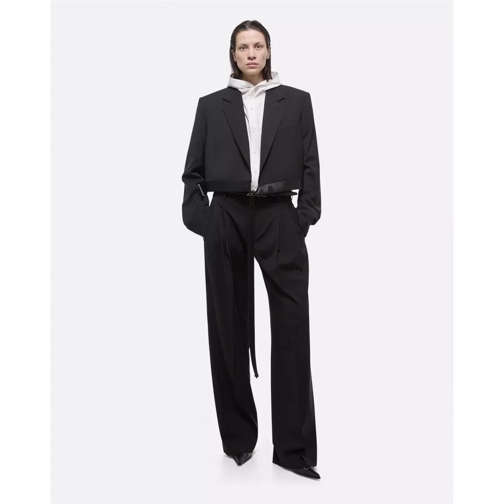 Helmut Lang HELMUT LANG Schwarzer, cropped Tuxedo Blazer mehrfarbig 