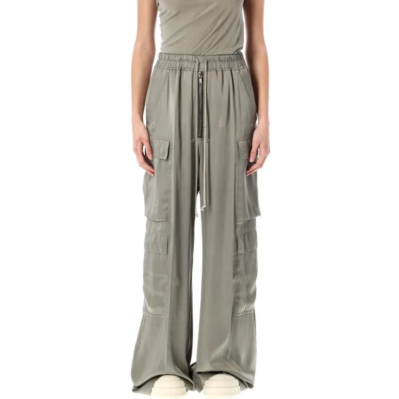 Rick Owens  Cargobelas Celadon Cargo Pants With Wide Leg Green
