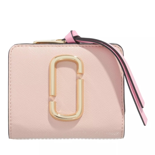 Marc Jacobs The Snapshot Mini Compact Wallet Rose Multi Bi-Fold Portemonnee
