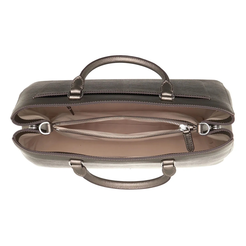 Lauren Ralph Lauren Tote Hanna 37 Satchel Large Pewter(Image 6)