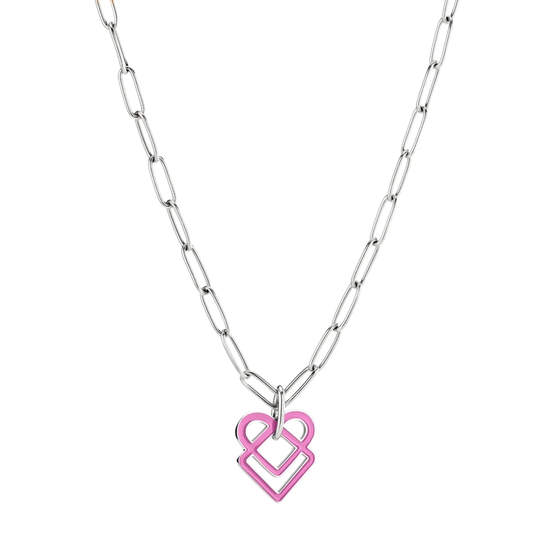 Liebeskind Berlin Mittellange Halskette Edelstahl Halskette lila