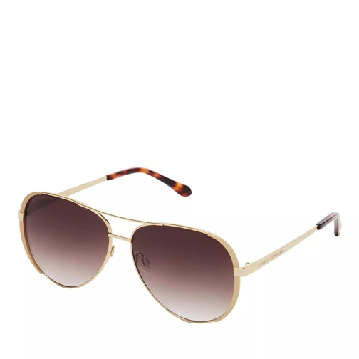 Isabel Bernard La Villette Ruby aviator sunglasses with brown len Gold Sunglasses