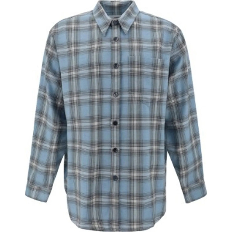 AMI Paris Legeres Oberteil Ami Paris Casual Overshirt blau