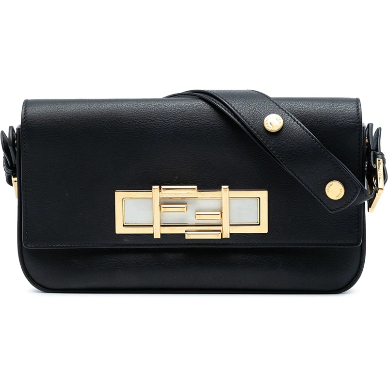 Fendi Schultertasche Leather 3Baguette Shoulder Bag schwarz