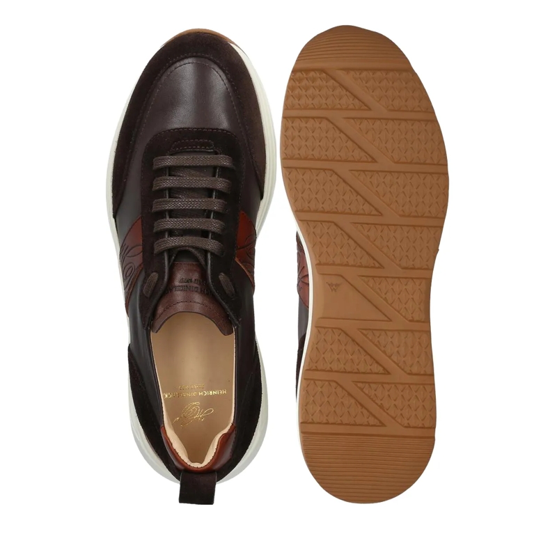 Heinrich Dinkelacker Sneaker basse Der Toronto Sneaker CL in Weiß mit Bordeaux-Akzent dunkel-braun(Image 4)