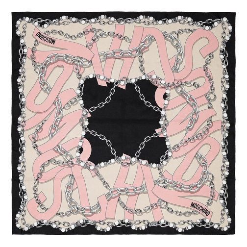 Moschino Scarf  90X90  cm Black Leichter Schal