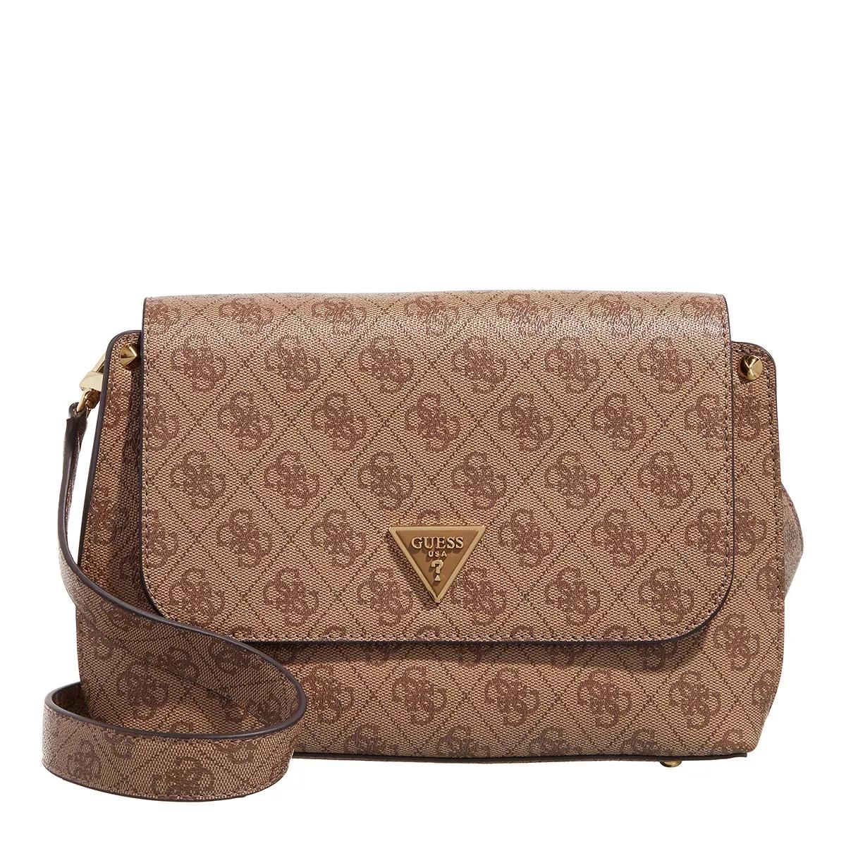 Guess Meridian Flap Crossbody Latte Logo | Crossbody Bag