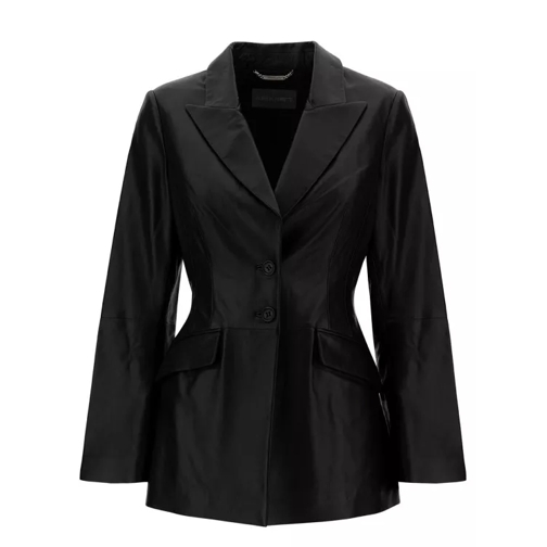 Alberta Ferretti Black Single-Breasted Jacket With Peak Revers In W Black 
