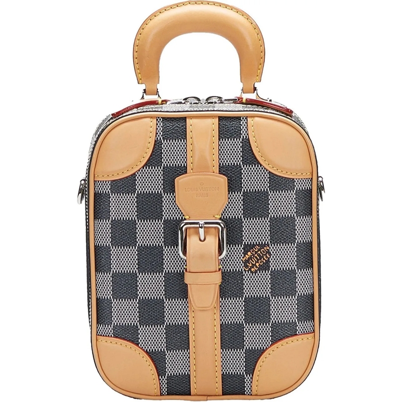 Louis Vuitton Crossbody Bag Damier Colors Valisette Verticale grau