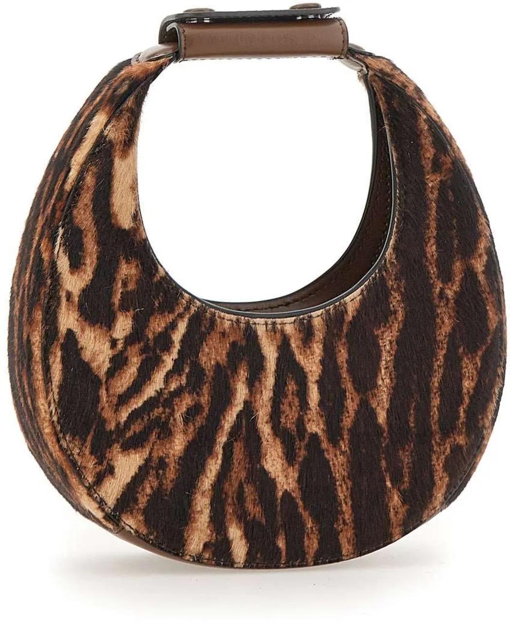 Staud Luipaardprint Pony Skin Handtas Brown Dames