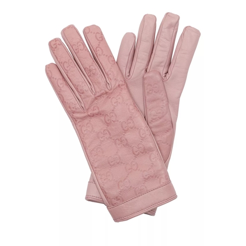 Gucci Gucci Signature Leather Glove Ros� Glove