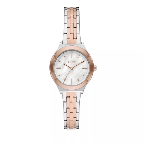 DKNY Parsons Three-Hand Stainless Steel Watch Two-Tone Quartz Horloge
