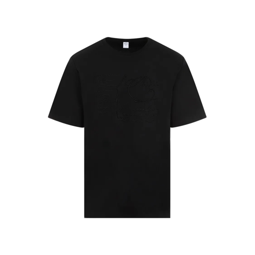 Berluti T-Shirts Black Cotton Logo T-Shirt Black