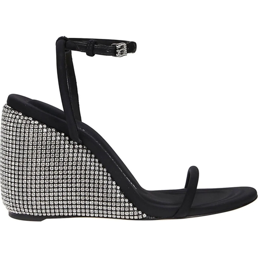 Alexander Wang Sandale Dahlia 95 Crystal Wedge Sandals Black schwarz