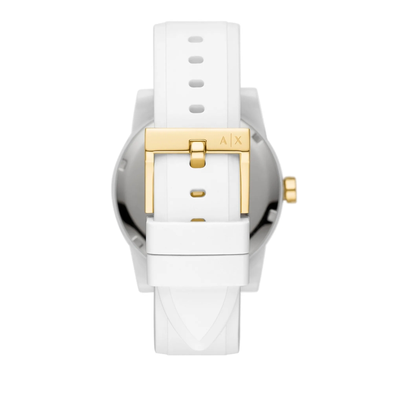 Armani Exchange Quarzuhr Ladies Silicone Watch and Luggage Tag Gift Set White(Image 5)