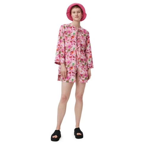 GANNI GANNI ROSA HEMD MIT BLUMEN pink Camicie