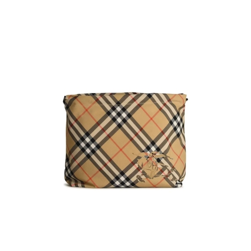 Burberry Crossbodytas Check' Beige Cotton Blend Clutch Bag Brown