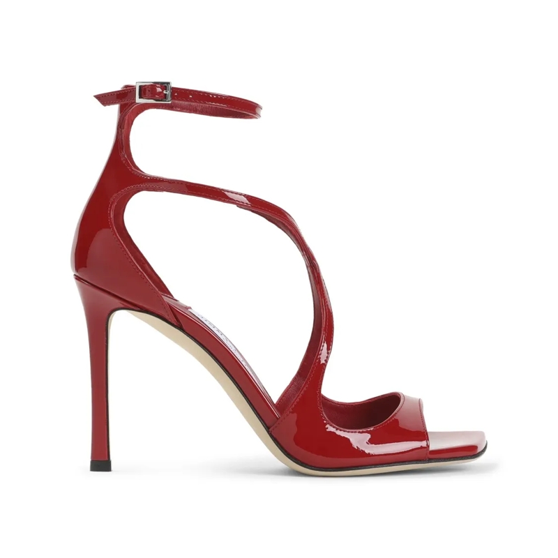Jimmy Choo Sandalen Ruby Red Patent Leather Sandals Red