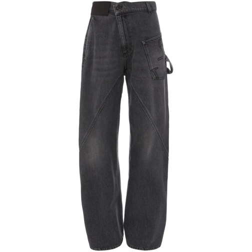 J.W.Anderson Gray Twisted Workwear Denim Pants Black Jeans