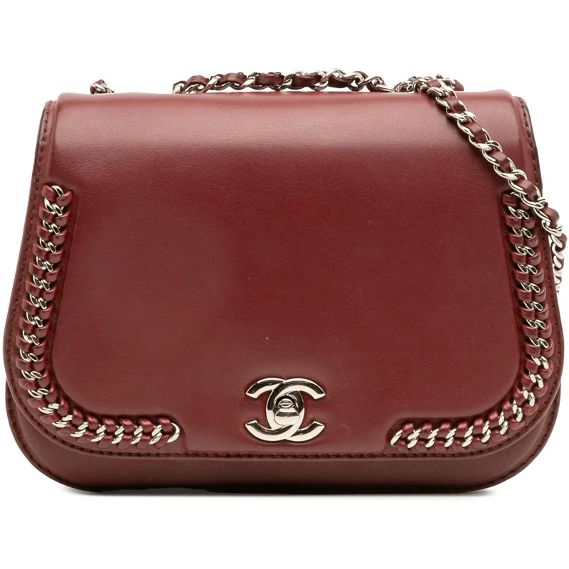 Chanel Sac à bandoulière Small Calfskin Braided Chic Flap rot