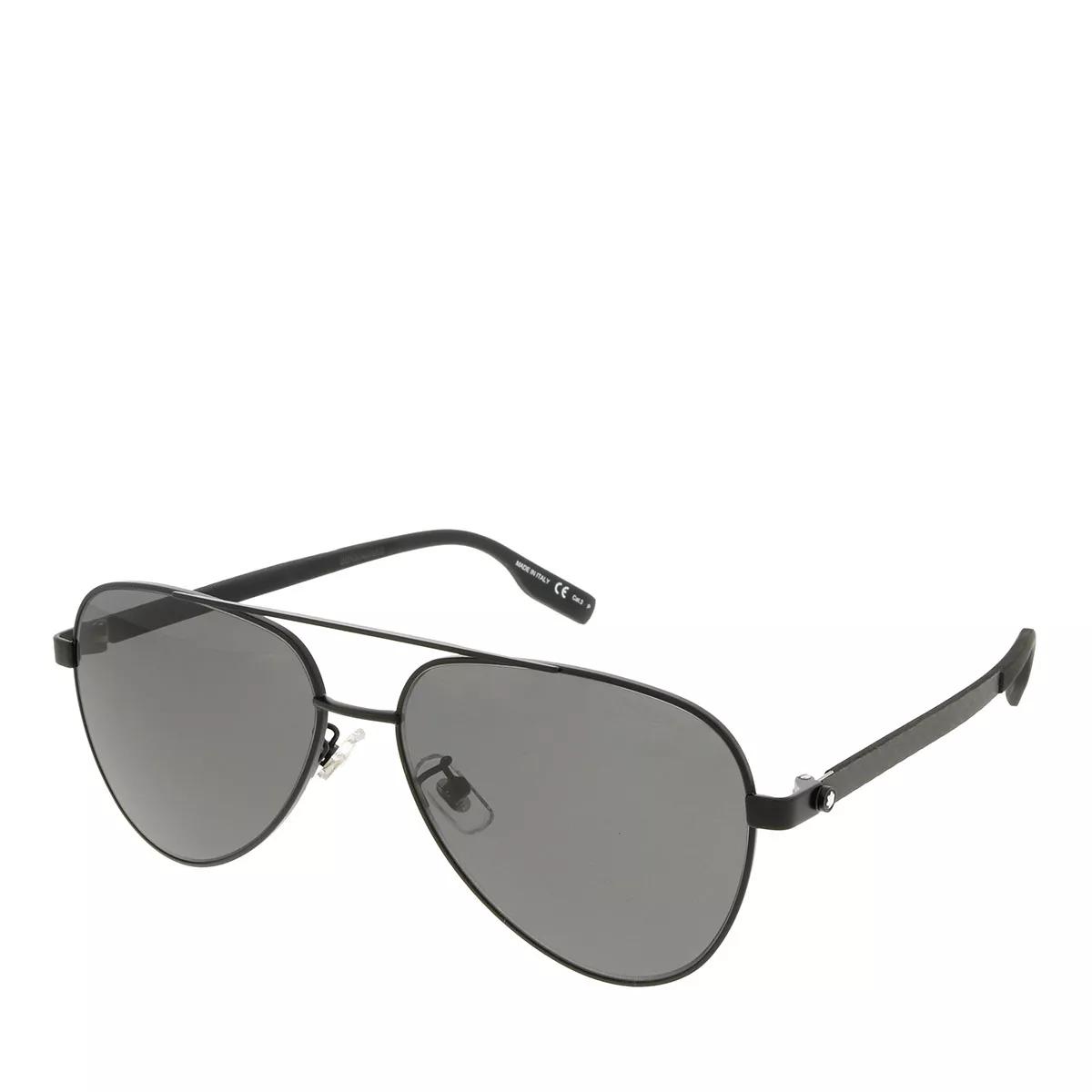 Montblanc MB0182S-005 59 Sunglass Man Metal Black-Black-Grey ...