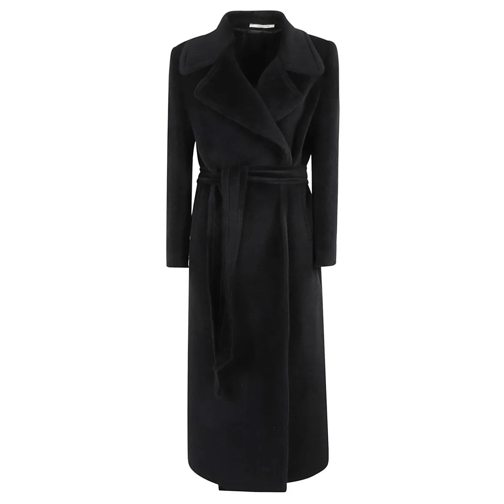 Tagliatore Bontjassen Chic Black Alpaca Coat Black