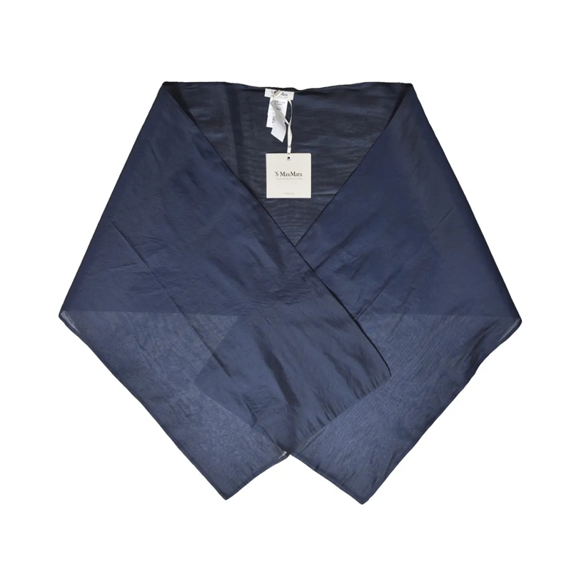 Max Mara Écharpe légère Flowing Blue Accessory With Soft Sheen Blue