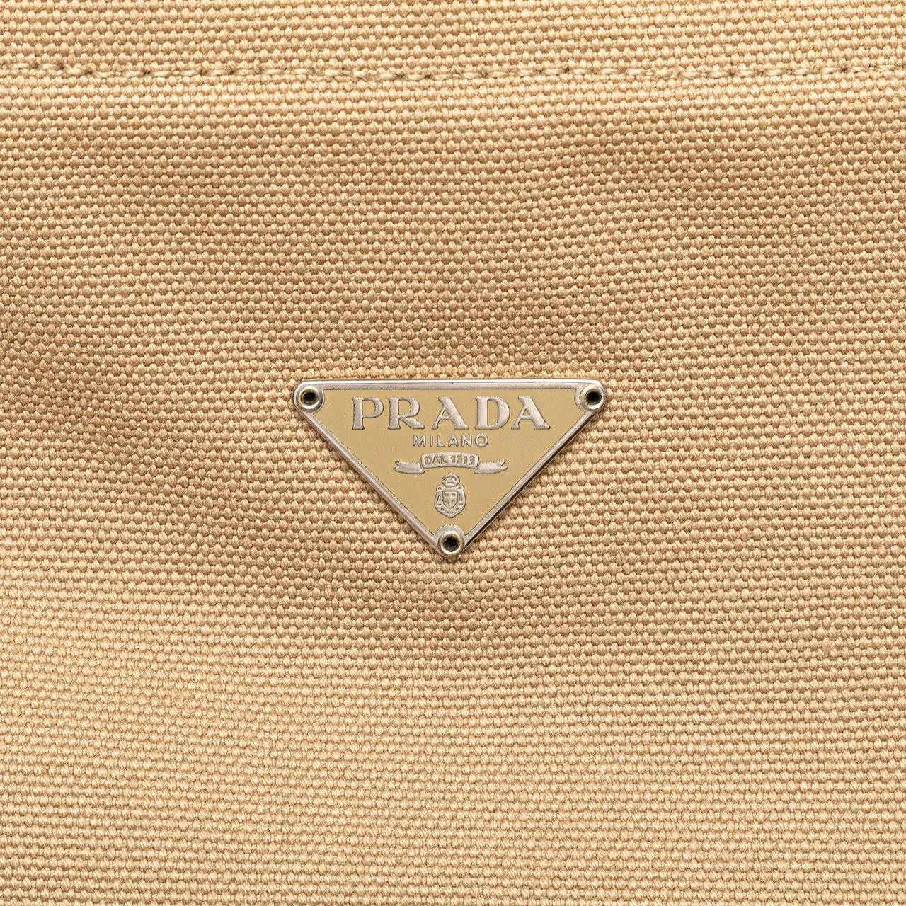 Thumbnail - Prada Shopper - Cinghiale Trimmed Canapa Tote - Gr. unisize - in Braun - für Damen