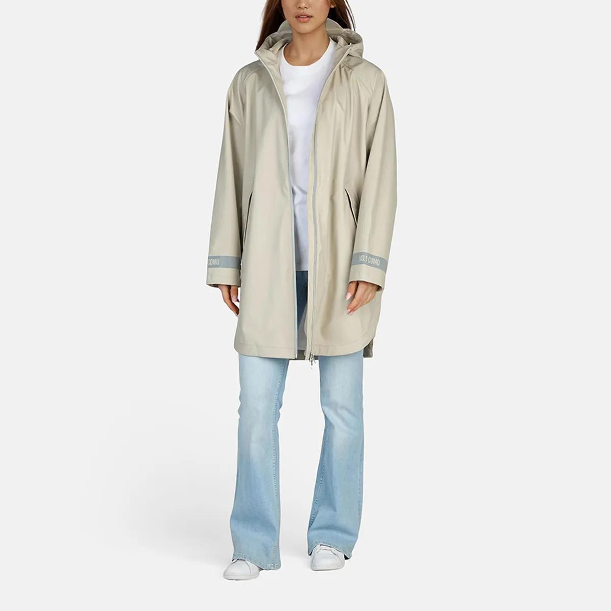 No1 Como Damen Creme - Regenmantel Civinni - Größe M