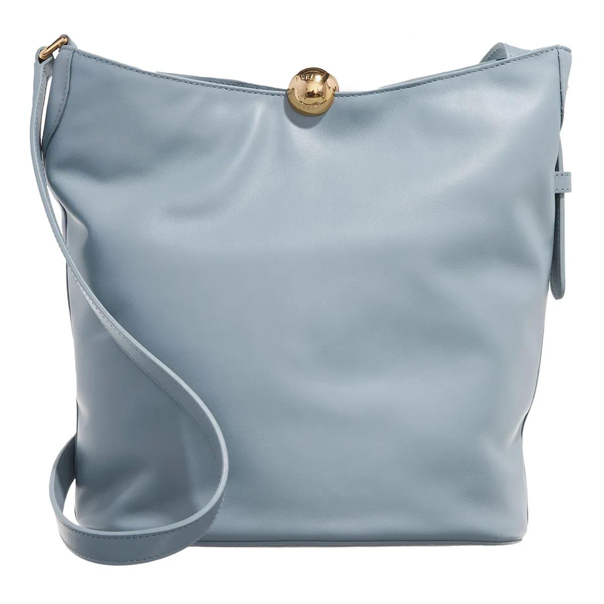 Furla Sfera Soft M Bucket Bag - Leer - Blauw