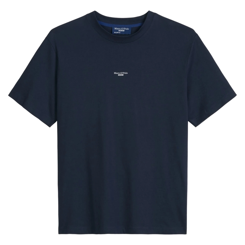Marc O´Polo Hemd T-Shirt, SSL, Logo Print, Relax 1er Pack dunkel-blau