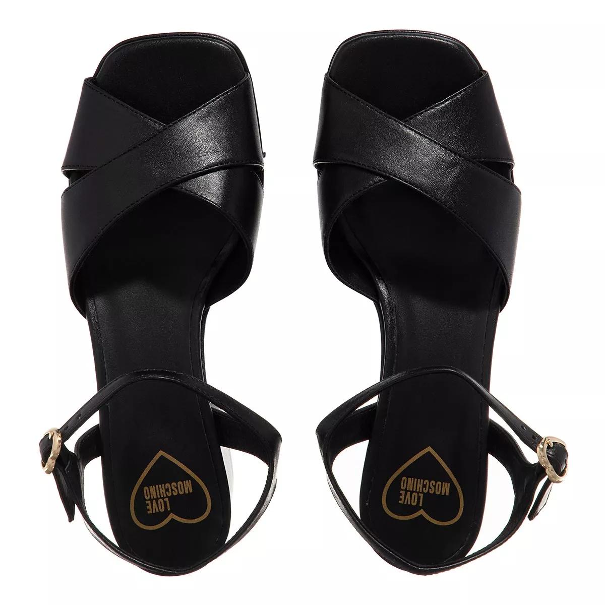 Love Moschino Rubber Logo Nero Sandal