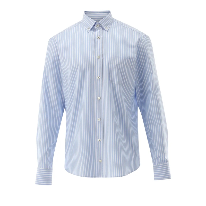 VAN LAACK Hemd Hemd Tailor Fit Streifen blau