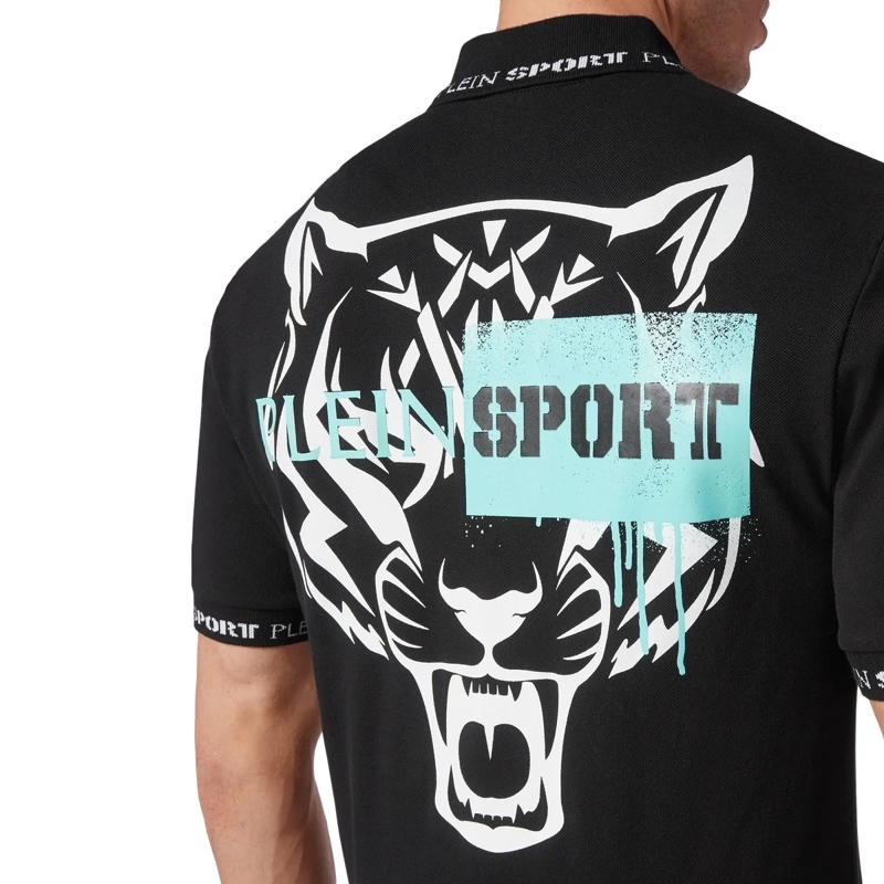 Plein Sport Top Poloshirt Tiger schwarz(Image 3)