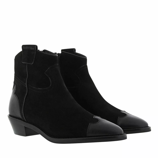 See By Chloé Boots Leather Black Enkellaars