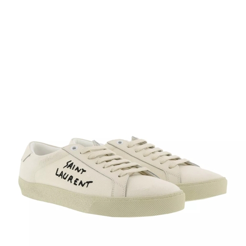 Saint Laurent Court Classic SL/06 Embroidered Sneaker Leather White låg sneaker