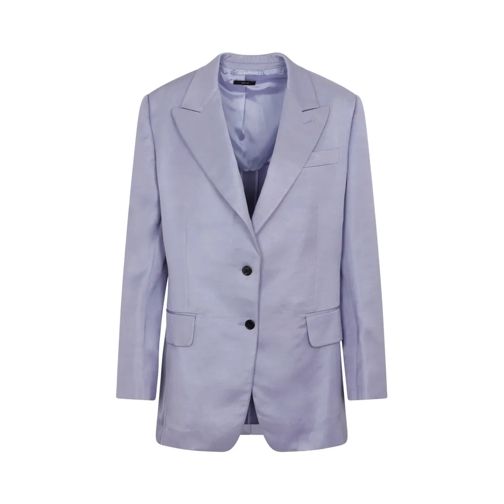 Tom Ford Blazer Purple Soft Fluid Twill Boyfriend Jacket Purple