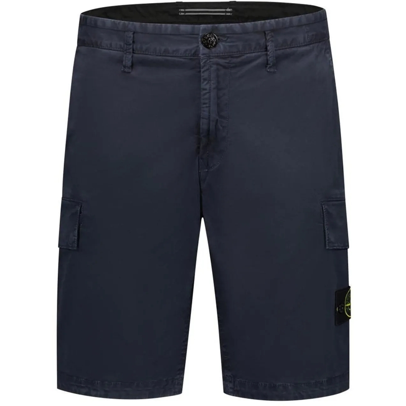 Stone Island Slim-Fit-Jeans Shorts blau
