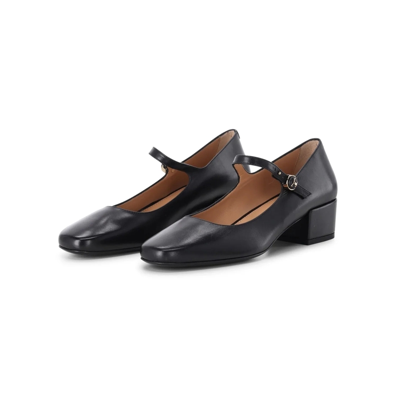 Tod's Chaussures à lacets Mary Jane Pumps aus Leder schwarz