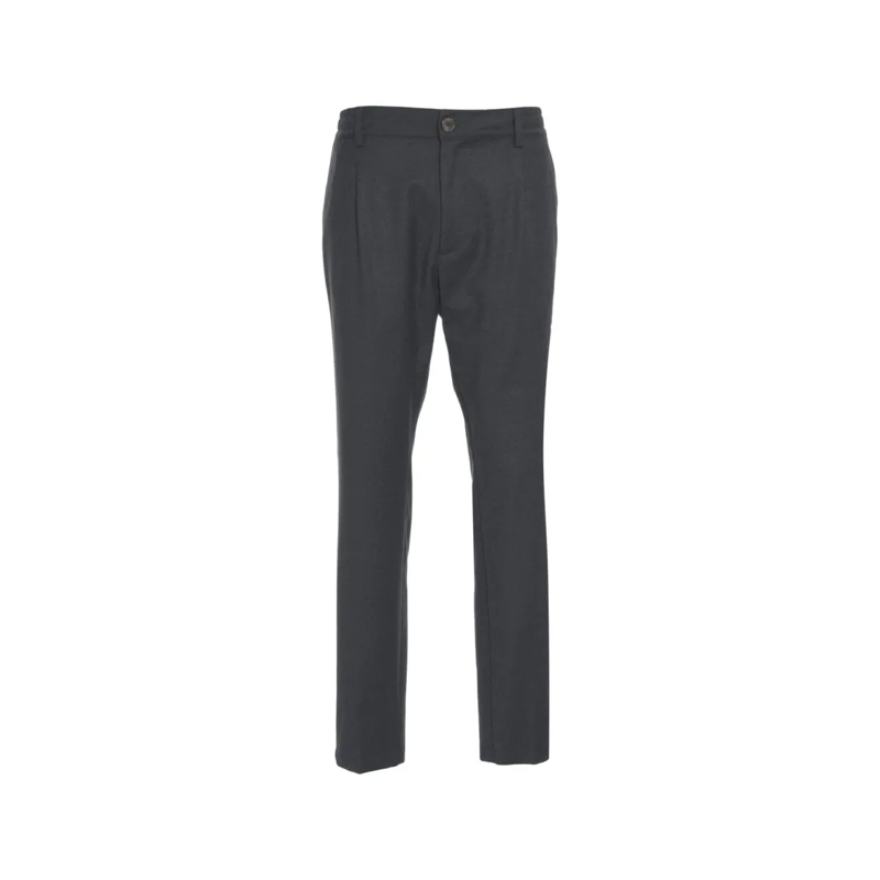 Cruna Chino Slim-Fit Chino Trousers With Pressed Pleats Grey