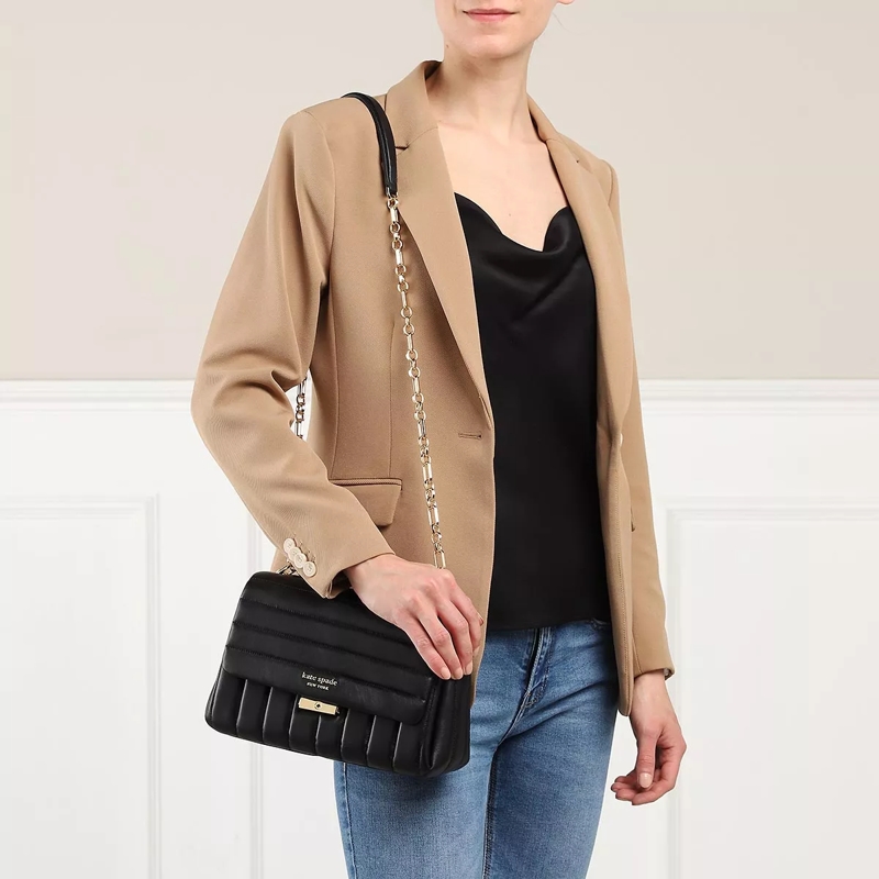 Kate Spade New York Messenger Bag Carlyle Quilted Medium Shoulder Bag Black(Image 3)
