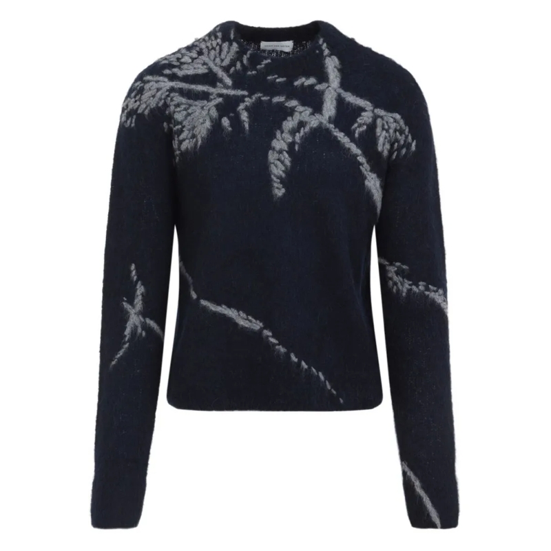 Dries Van Noten Pullover Wool Blend Sweater Black