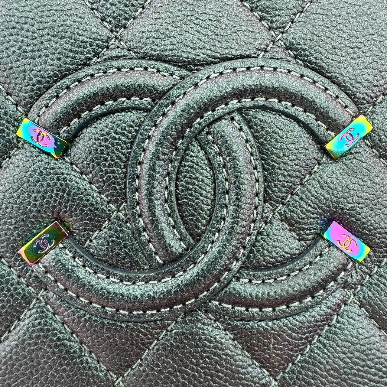 Thumbnail - Chanel Crossbody Bags - Chanel Filigree Vanity Case Bag Small Metallic Blu - Gr. unisize - in Blau - für Damen