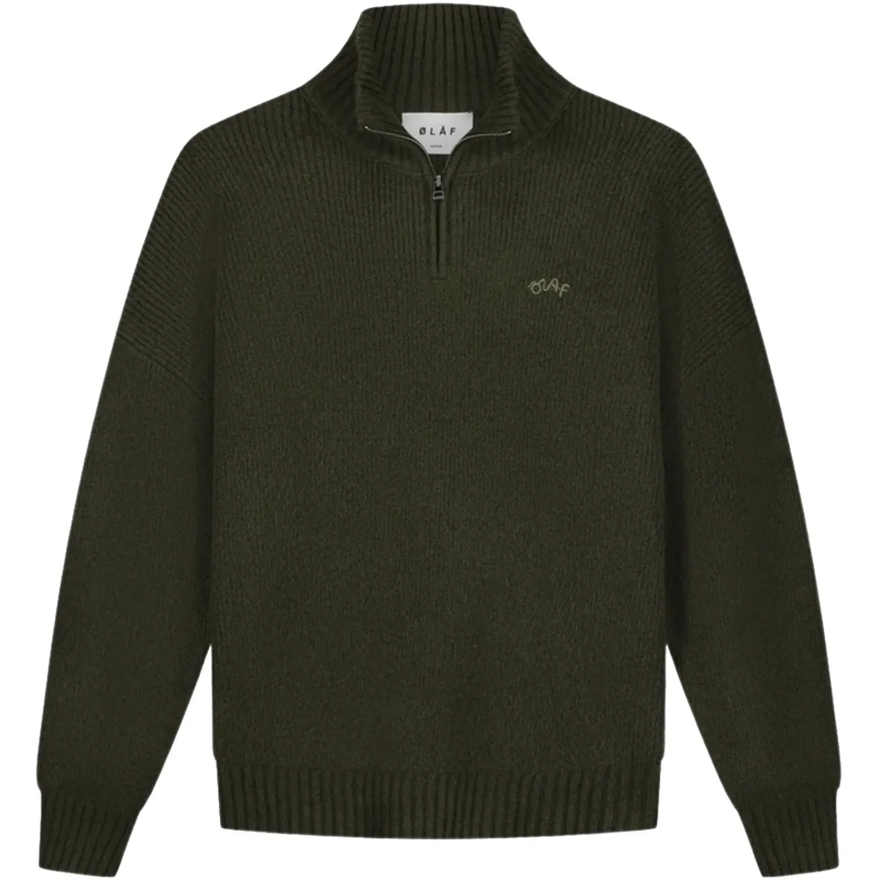 ØLÅF  Olaf . Pullovers Olijf M220707 grün