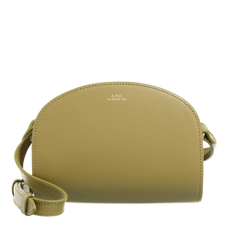 A.P.C. Crossbody Bag Sac Demi-Lune Mini Clay Green