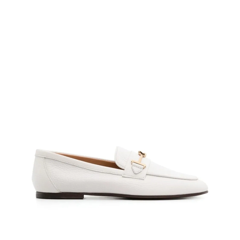 Tod's Ballerines Leather Loafers White