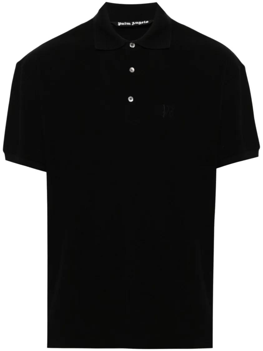 Palm Angels - Short-Sleeved Polo Shirt - Größe L - schwarz