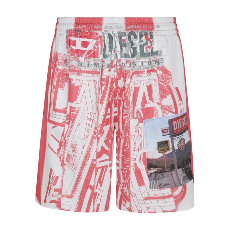 Diesel Legere Shorts Knee-Length Shorts With Elastic Waistband White