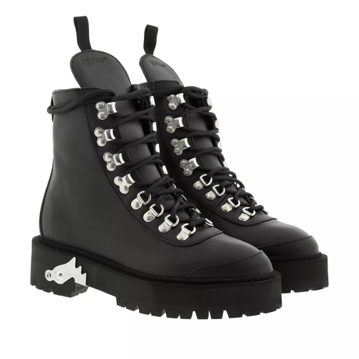 Off-White Leather Boots Black Enkellaars